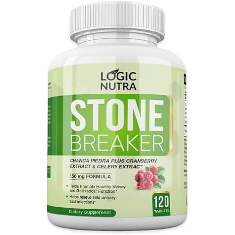 Logic Nutra Chanca Piedra Kidney Stone Breaker 120 Tablets 800 mg - Maximum Strength for Gallbladder & Urinary Cleanse with Phyllantus Niruri, Celery Seed Extract & Cranberry Extract Cover