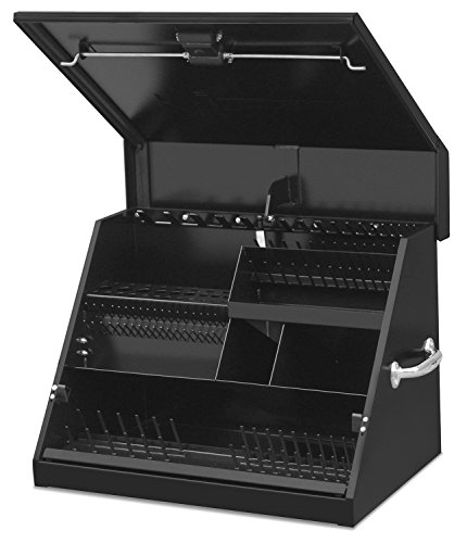 Montezuma – Se250B – 26-Inch Portable Triangle Toolbox – Multi-Tier Design – Heavy-Duty Steel Construction – Sae And Metric Storage Chest – Weather-Resistant Toolbox – Lock And Latching System, Black #TOP1