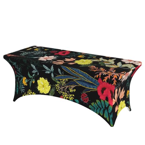 Nappe de table extensible imprimé bohème coloré lavable élasthanne 1m80 - 2