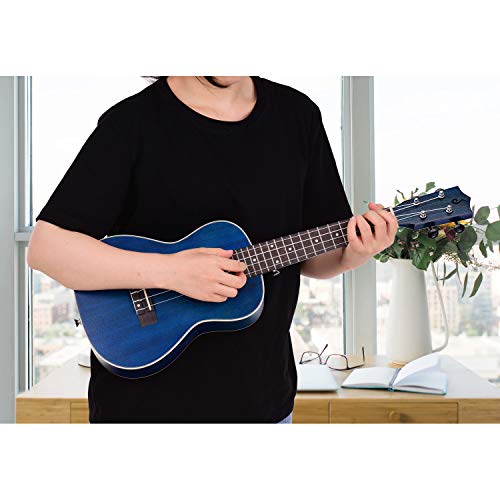 HUIOP uke en Bois,23 Pouces Acoustique Concert Ukulele Ukelele Uke Corps en Contreplaqué Bleu Pont De Touche en Bois D… - Les Beatles, Paul McCartney, John Lennon, RIngo Starr, George Harrison HUIOP uke en Bois,23 Pouces Acoustique Concert Ukulele Ukelele Uke Corps en Contreplaqué Bleu Pont De Touche en Bois D… – Image 6