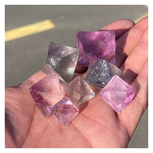 Full of Texture Natural Mixed Fluorite Octahedron Gem Small Rough Stone Specimen DIY Natural Quartz Crystals Stones and Crystals (Size : 1000g)