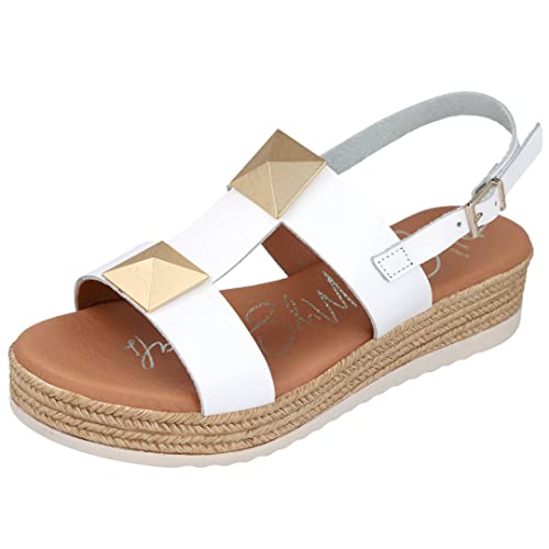 Oh! My Sandals 5159 Sandalias planas mujer - CUERO para: MUJER color: BLANCO talla: 40