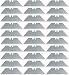 Produktbild Wedo 7881 Cutter Ersatzklingen Trapez (für Safety Cutter und Werkzeug - Klappmesser, aus SK5-Carbonstahl, 61x19mm) 10 Stück, silber (3 Packungen)