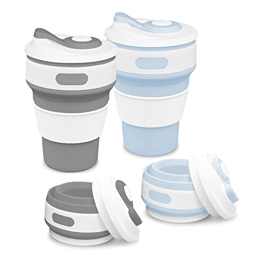 Taza De Café Plegable Stojo - Reutilizable, 710 Ml, Con Pajita, Ideal Para Viajes