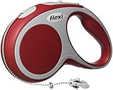 Flexi Vario  Retractable Dog Leash (Cord), 16 ft, Small, Red