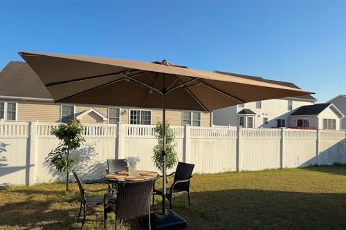 PURPLE LEAF 9' x 11' Rectangle Patio Umbrella