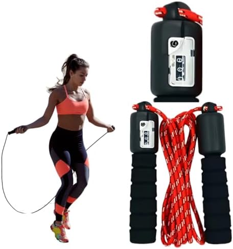 Corda de Pular Profissional com Contador Automático Treino Funcio...