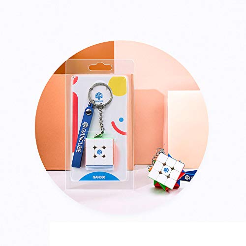 FunnyGoo Ganspuzzle GAN330 Keychain Cube GAN 330 Gans 3x3 Mini 30mm Magic Puzzle Cube sans Autocollant avec Porte-clés Cover