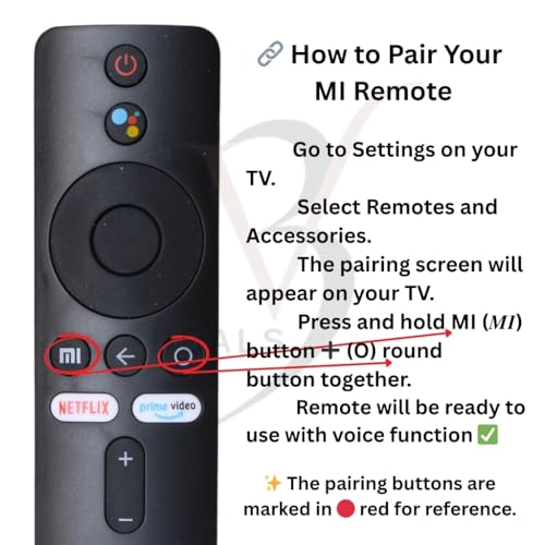 Image of Compatible Mi Tv Remote Control Original with Voice Control l Bluetooth Smart Remote for Mi Tv - Pairing Required (MI Voice)