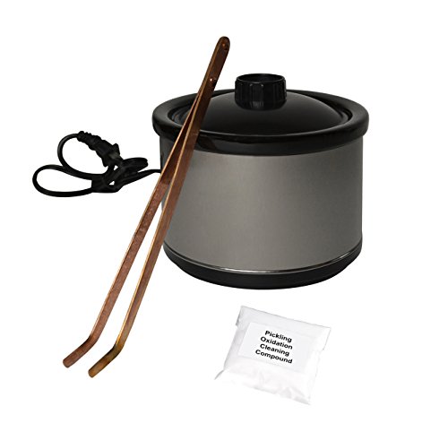 Jewelry Making Oxidation Scale Removal Cleaning Kit w/ 16 oz Pickle Pot Copper Tweezers and 10 oz Pickling Compound