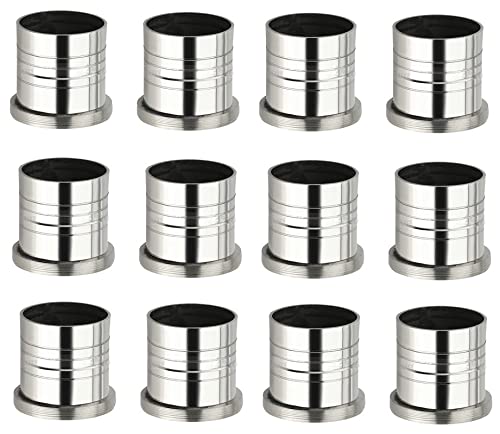 4ever Stainless Steel Heavy Wall to Wall Concealed Bracket for 1 Inch Dia Heavy Curtain Rod || Curtain Rod Brackets Set of 12 (SS, Silver) - Pack of 12