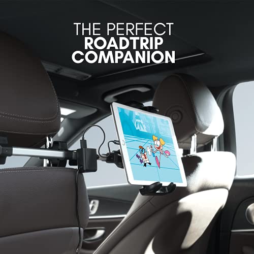 Soporte para reposacabezas de tableta para iPad Nintendo Switch y coche con USB 2