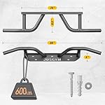 Wall Mounted Pull Up Bar - Heavy Duty Chin Up Bar, Pull-Up Bar Support Beam or Joist Mounted, Multifunctional Fitness Bar, 600LBs Capacity - Image 2