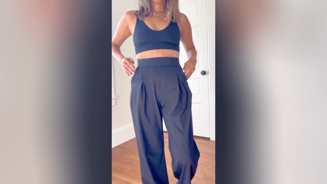 Amazon.com: G4Free Dress Pants for Women Wide Leg High Waisted