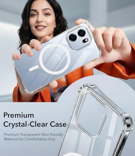 Image of Jkobi Shockproof Crystal-Clear Back Cover for Oneplus Nord CE 6 (Magsafe Wireless Support | Drop & Camera Protection | Hard Polycarbonate)