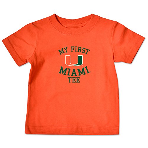 College Kids NCAA Miami Hurricanes Infant Short Sleeve Tee, 12 Months, Orange