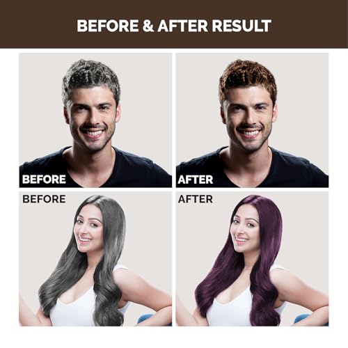 Image of Dark Brown 20 Minutes Gel Hair Color, Fruitberries Extracted - 100% Grey Coverage, No Skin Stain- 100ML Developer and 100ML Colorant, Pack of 1