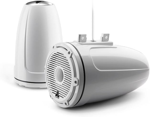 JL Audio M6 Series 7.7" Enclosed Tower Coaxial System w/Gloss White Classic Grille - M6-770ETXv3-Gw-C-3Gw [010-03856-00]