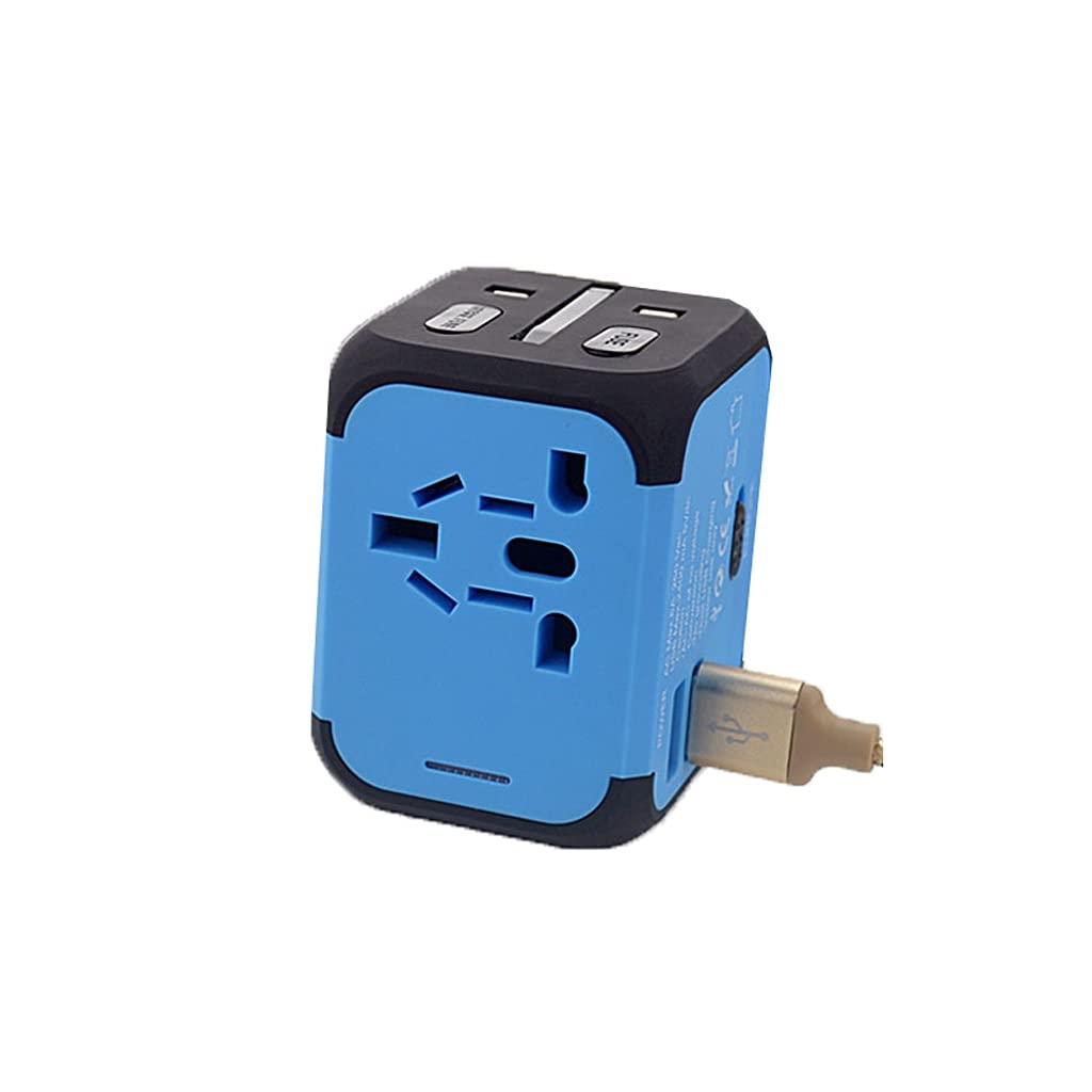 Uniwersalny międzynarodowy adapter podróży, zasilacz światowy, ładunek Usb. Porty Podróżuj Adapter Converter (Color : C, Rozmiar : 4USB5.5 * 6.5cm)