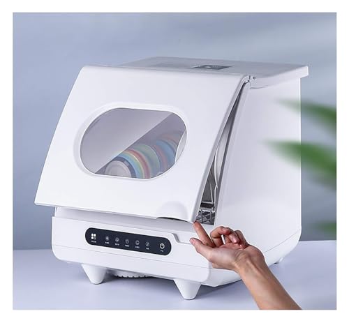Lavavajillas mesa superior, inteligente Mini lavavajillas automático de la casa, diseño compacto y pequeño,5 programas,1 cestas,1200w de consumo, Panel táctil