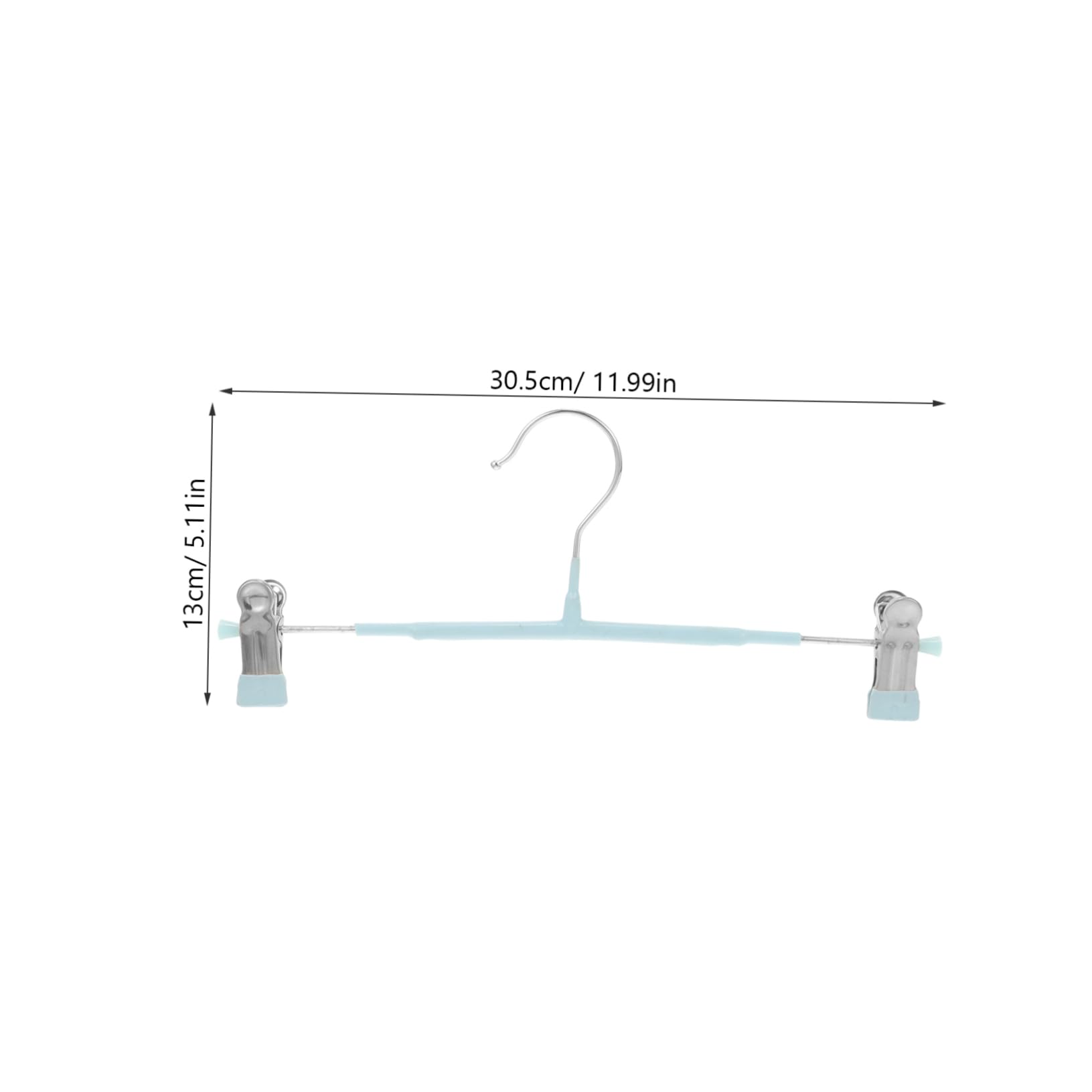 Alipis 5Pcs Skid Clothes Hanger Telescopic Clip Hangers for Pants Jeans and Skirts Space Saving Design