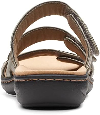 Clarks Laurieann Cove Flat Sandal, Olive Leather, 6 Wide | Image 5