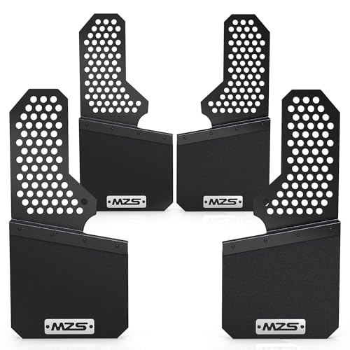 Image of MZS Truck Mud Flaps Splash Guards Compatible with Silverado Sierra 1500 2500 3500 HD Classic, Offset Mudflaps Mudguards No Drill for Pickup, Front and Rear, Pack of 4
