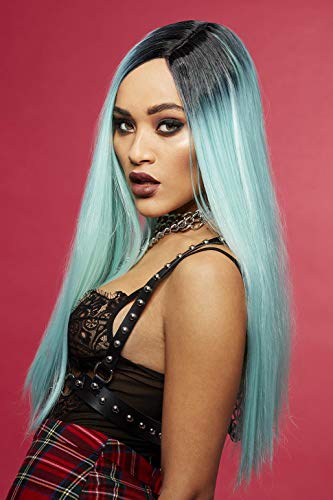 Smiffys Official Manic Panic® Sea Nymph™ Super Vixen™ Wig, Long Straight Wig