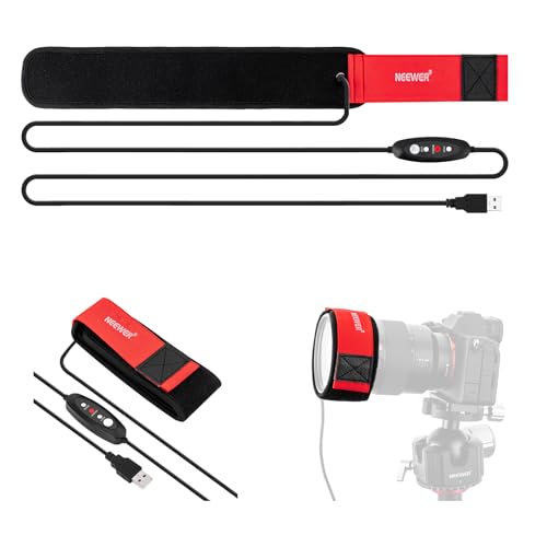NEEWER Chauffe-Objectif USB 400 mm avec 3 réglages de température, Bande de Chauffage Anti-rosée pour Appareil Photo Reflex numérique sans Miroir, télescope, astrophotographie binoculaire, HW-17B