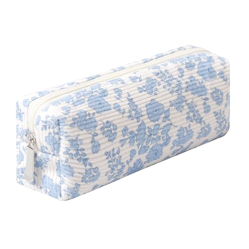 Image of Pencil Case Lightweight Aesthetic Pen Case Office College School Storage Bag Pouch Holder Box Organizer Makeup Pouch Cosmetic Bag for Girls Boys Kids (Flowers-Orchid)