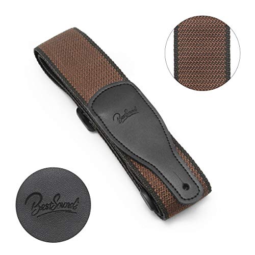 Bestsounds Sangle de guitare 100 % coton doux et extrémités en cuir véritable avec sangle de verrouillage et adaptateur… - Les Beatles, Paul McCartney, John Lennon, RIngo Starr, George Harrison Bestsounds Sangle de guitare 100 % coton doux et extrémités en cuir véritable avec sangle de verrouillage et adaptateur… – Image 8