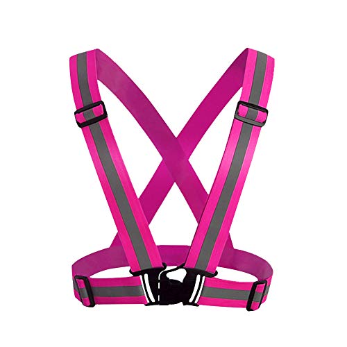 HYCOPROT Chaleco de Seguridad Reflectante para Adultos/Niños, Chaqueta de Chaleco de Trabajo Ajustable de Alta Visibilidad Equipo Deportivo de Alta Visibilidad