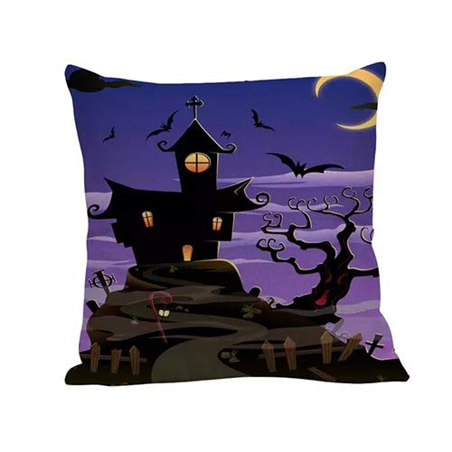 Housse de coussin Halloween 45x45 cm pour canapé et déco de fête
