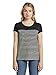 Produktbild TOM TAILOR Denim Damen Gestreiftes T-Shirt mit Herzprint 1021105, 10522 - Shale Grey Melange, S
