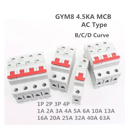 Disjoncteur de protection GYM8 4,5ka contre les courts-circuits AC - 6
