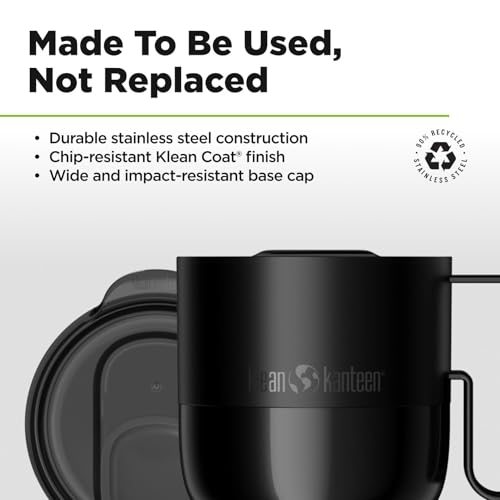 Taza termo Klean Kanteen 12 oz acero inoxidable negro miniatura 6