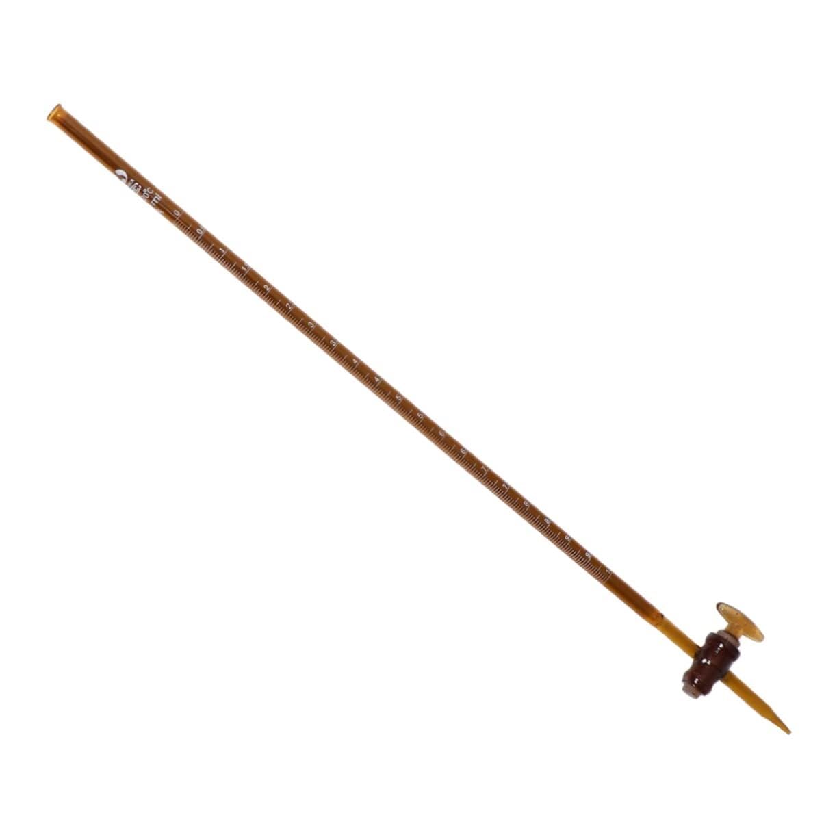 Burette in vetro, Rubinetto di arresto in vetro marrone for buretta acida da 25 ml for titolazione laboratorio scolastico