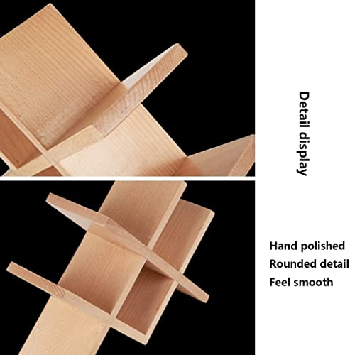 Soporte de vino de madera para 4 botellas miniatura 3