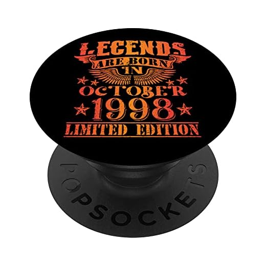 Cumpleaños Octubre 1998 Edición Limitada Regalo Used Vintage PopSockets PopGrip Intercambiable