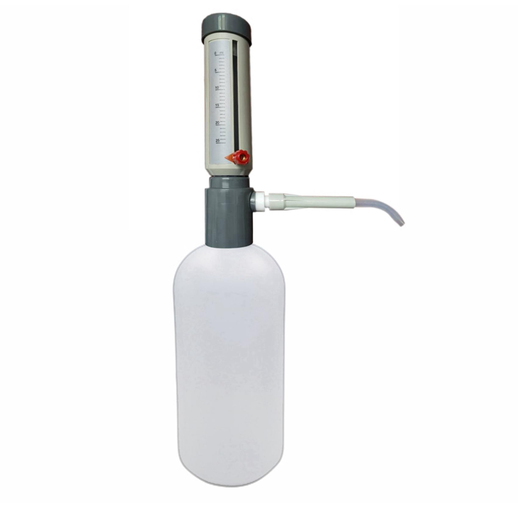 Dispenser Superiore per Bottiglie da Laboratorio 5-25 Ml Semi-Automatico Regolabile