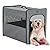 Petsfit Dog Crate Large Lightweight,Durable and Ventilation,Collapsible Fabric Extra Large Dog Crate with Fleece Mat