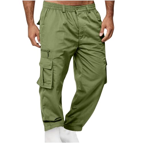 Cargo Pants for Mens Casual Wild Jogger Multi Pockets Outdoor Hiking Sweatpants Extreme Motion Canvas Trousers