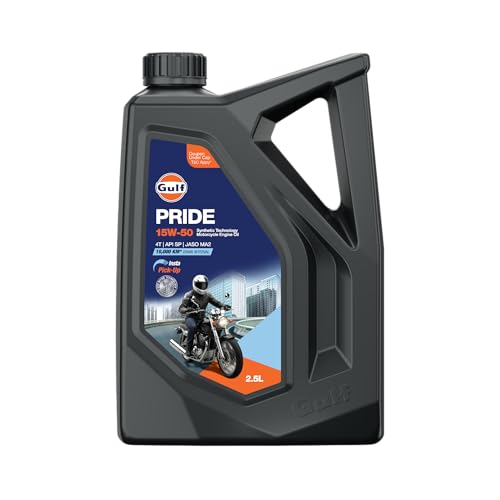 Image of Gulf Pride 4T Ultra Plus 15W50 2 Wheeler Bike High Performance Synthetic Technology Engine Oil [2.5 L]