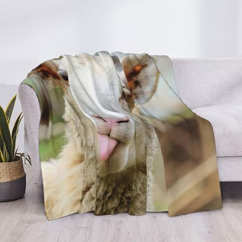 Couverture de lit EdWal en microfibre ultra douce, motif langue de mouton imprimé - 6