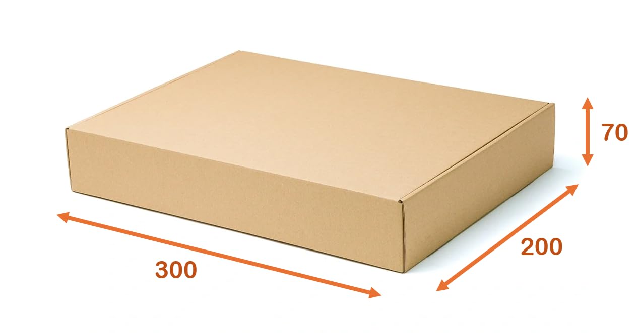 Multipack 20 cajas de envío cajas plegables caja postales cartón craft 30 x 20 x 7 cm, 300 x 200 x 70 mm