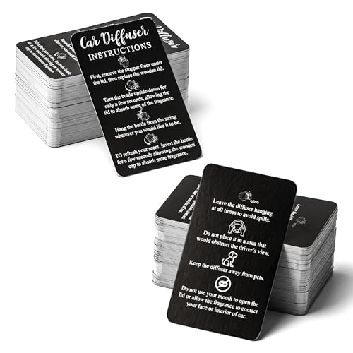 Accesorios difusores de coche con 240 tarjetas de instrucciones