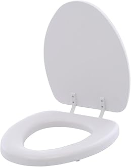 BEMIS 1250TTA 000 Commercial Heavy Duty Open Front Toilet Seat, ELONGATED, Plastic, White