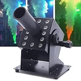 Stage Fog Machines, RGB Column Smoke DMX Cannon LED CO2 Jet Machine with 9 DMX Channels for Stage Sh