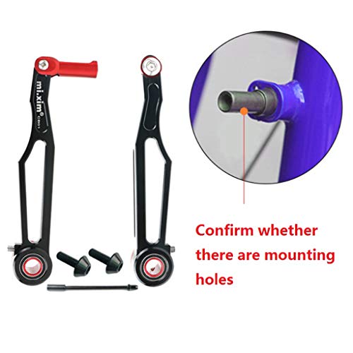 YIJU 1 Par de Peças de Freio em V de Alumínio Dobrável com Manga Curta E Longa - Braço Longo preto