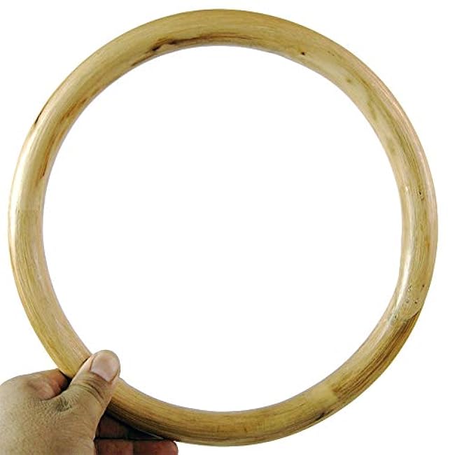 Wing Chun Rattan Ring (11 Inch) Natural Wood Wing Tsun Kung Fu Wrist Hand Legs Strength Martial Arts Training Equipment